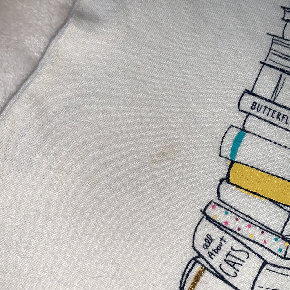 Gap Girl 4 Long Sleeve Off White Top School Books GUC - Picture 7 of 8